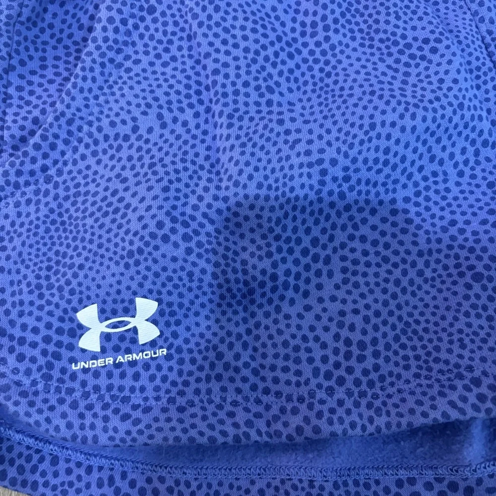 Under Armour Girls Lounge Blue dot Shorts - Picture 3 of 5
